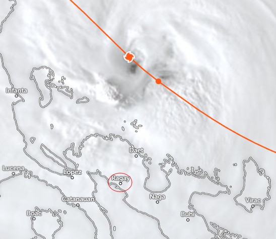 Relief center for typhoon victims